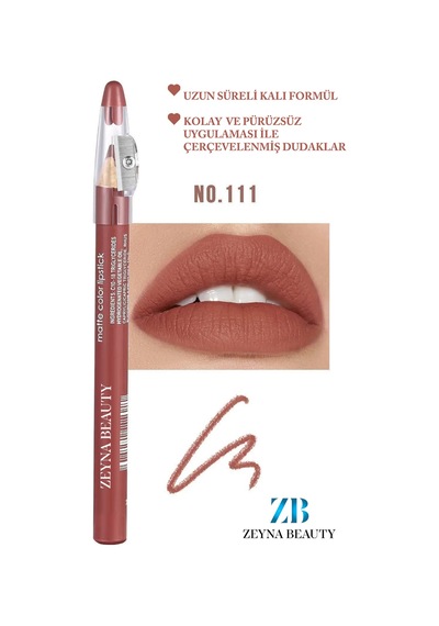 Jumbo Dudak Kalemi Suya Dayanıklı -matte Jumbo Lipliner Waterproof Bordo-111 - 702950126 Diğer
