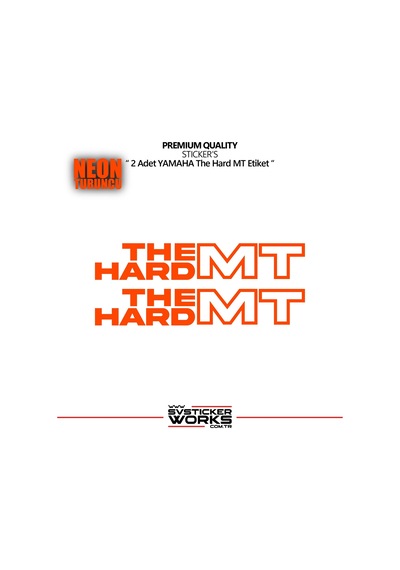 Yamaha The Hard Mt Sticker Yüksek Kalite Folyo 2 Adet Sticker Etiket 73655561