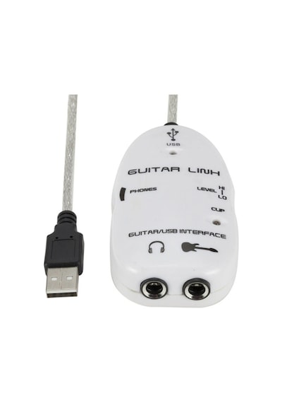 Usb Guitar Link Kablo Usb Enstrüman Kablosu 6.3 Mm Girişli Usb Ses Kartı
