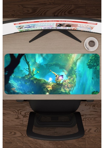 Ori And The Will Of The Wisps Dikişli Kauçuk Oyuncu Mousepad V3 - 70x30 Xl Gaming Mouse Pad