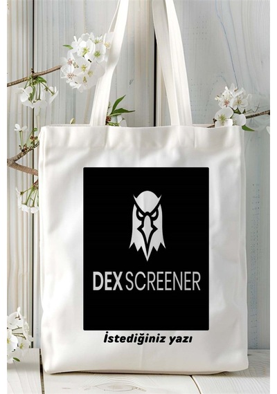Art Hediye Dextools Baskılı Bez Çanta Omuz Çantası Kişiye Özel Desen 1 Çok Renkli