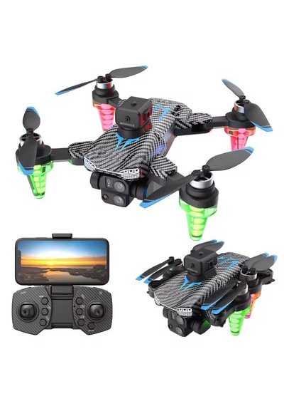 Yeni Çift Kameralı Led Işıklı Çantalı Drone