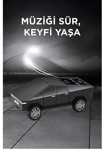 Mepa D68 Cyber Model Araba Tasarımlı Bluetooth Hoparlör 15w Güçlü Ses Rgb Led /tws/usb Siyah Najmaddin