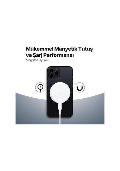 Ttec AirCharger M Pro Qi2 MagSafe Özellikli 15W iPhone - Android Kablosuz Hızlı Şarj Aleti