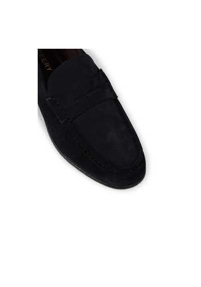 Deery Hakiki Süet Lacivert Erkek Loafer Ayakkabı - 01510mlcvc06 Lacivert
