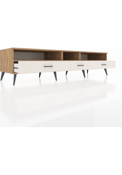 Kronos Tv Ünitesi 3 Raflı 3 Çekmeceli 220x59x51 Çam-çam/aytaşı Atlas Çam/aytası - Atlas Çam Kronos Tv Ünitesi 3 Raflı 3 Çekmeceli 220x59x51 Çam-çam/aytaşı Atlas Çam/aytası - Atlas Çam