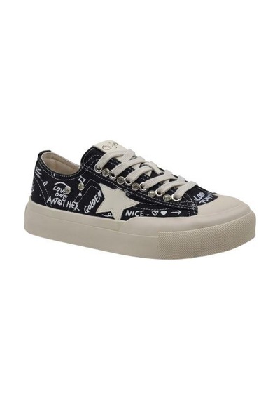 Guja 26y312-1 Kadın Taş Zımba Golden Sneaker Ayakkabı Siyah