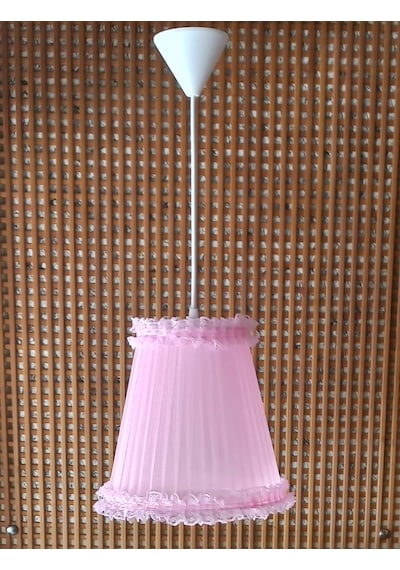 N-29 Pembe Organze Yatak Odası Çocuk Ve Bebek Odası Avize Pembe