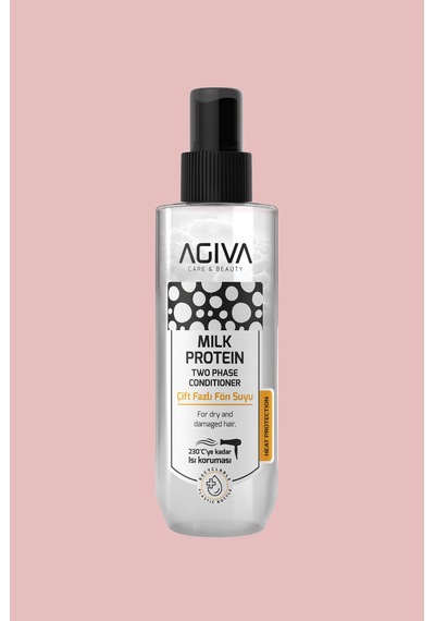 Agiva Care & Beauty Milk Protein Onarıcı, Besleyici Ve Isı Koruyucu Çift Fazlı Fön Suyu - 250 Ml