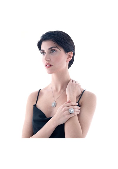 Nochediamond 1,67 Karat Baget Pırlanta Kolye-604