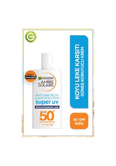 Garnier Ambre Solaire Koyu Leke Karşıtı Koruyucu Yüz Güneş Kremi SPF50+ 40 ML