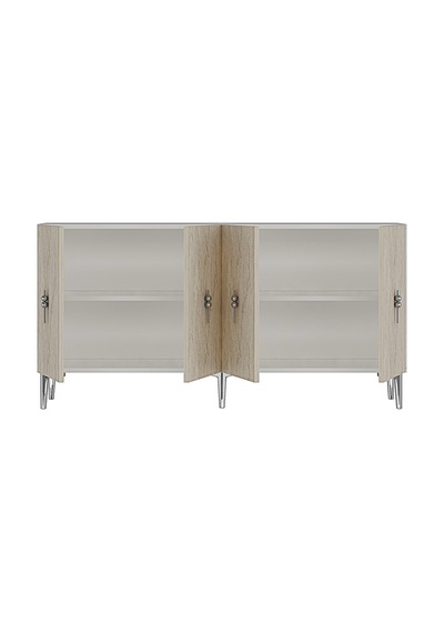 Ka1527bts Salkım Konsol Ve Tv Sehpası Beyaz-traverten-silver 150cm