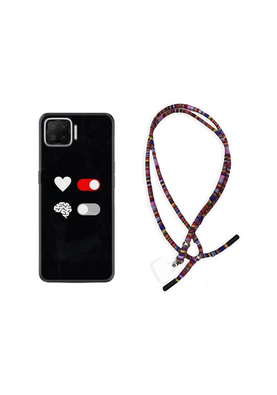 Oppo A73 Kılıf Rasta Boyun Askılı Love Brain 1722