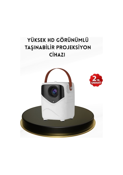 Mini Akıllı Projektör 1080p Full Hd, 64gb Depolama, 2gb Ram, Uzaktan Kumanda Destekli