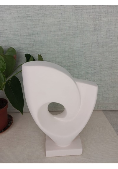İskandinav Tarzı Ortası Delik Simetrik El Yapımı Doğal Ham Beyaz Obje, Ev Dekoru