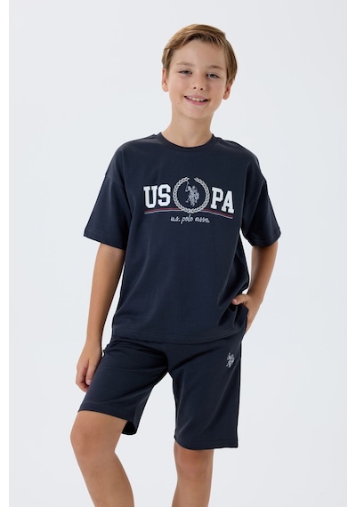 U.s. Polo Assn. Erkek Çocuk Siyah Bermuda Takım Us2425-c-v2 Siyah