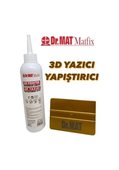 Dr.mat Matfix 3d Yazıcı Baskı Tabla Yapıştırıcı Sıvı 250 Ml + Ragle