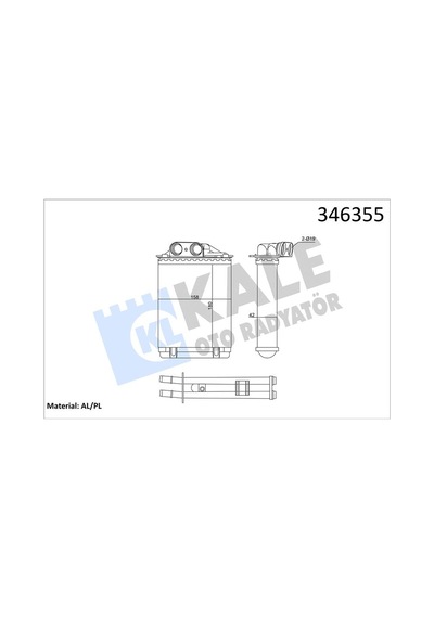 Kale 346355 Kalorıfer Radyatoru Fıat 500c Fıat 500 Fıat 500l Panda Ford Ka 1.2 1.3 1.4 77362540