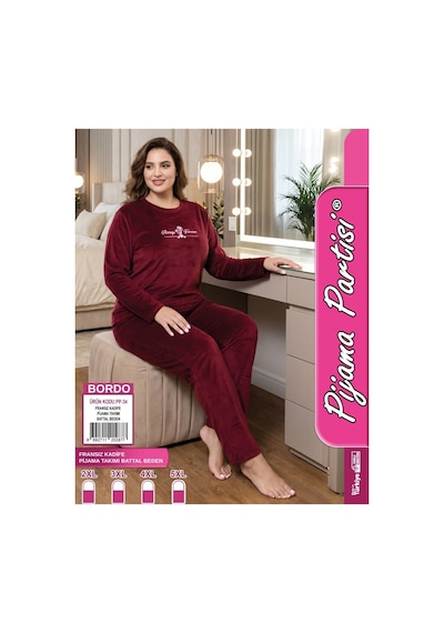 Genel Markalar Pijama Bordo Bordo