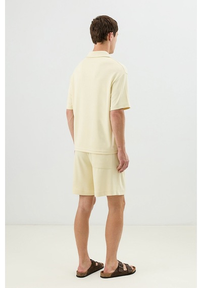 Antioch Polo Yaka Basic T-shirt Sarı