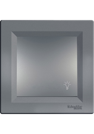 Schneider Asfora Plus Çelik Light Yaylı Anahtar Çerçeveli - EPH07