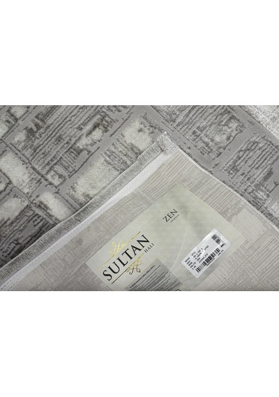 Sultan Zen Taş Desen Gri Modern Akrilik Makine Dokuma Salon Halısı - 6711-940 Beyaz
