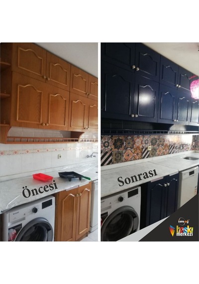 Mutfak Tezgah Arası Kendinden Yapışkanlı Folyo Kaplama Eskitme Taş Desen 60cm X 100cm