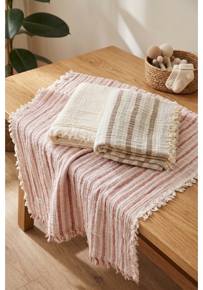 Çift Katlı Müslin Örtü 3’lü Set Yenidoğan Bebek Battaniyesi 85X95 cm Bebek Pikesi Puset Örtüsü Sweet