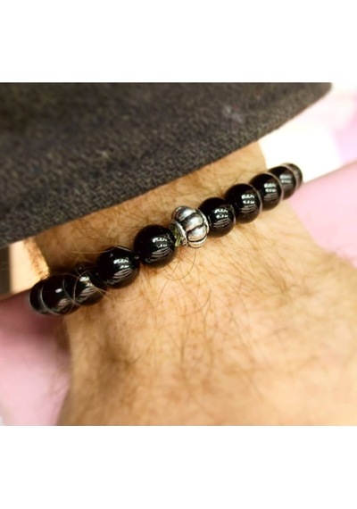 Oriental Kuyumculuk Jewellery Parlak Turmalin Taşlı Bileklik Siyah