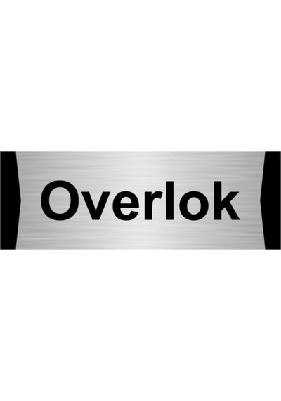 Overlok 10x20cm Gümüş Renk Metal Yönlendirme Levhası
