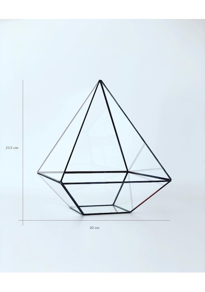 Dekoratif Cam Fanus - Geometrik Cam Fanus - Teraryum Cam Fanus (489241364)