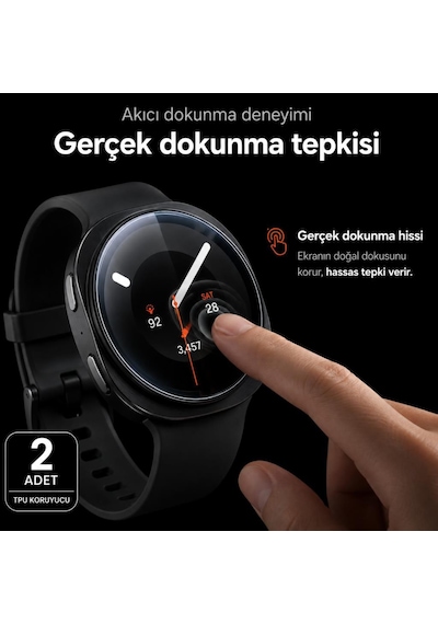 Samsung Galaxy Watch 9 40mm İle Uyumlu Ekran Koruyucu Tpu, Tam Kaplayan Akıllı Saat Koruması 2 Adet, Çizilmeye Dayanıklı Koruma