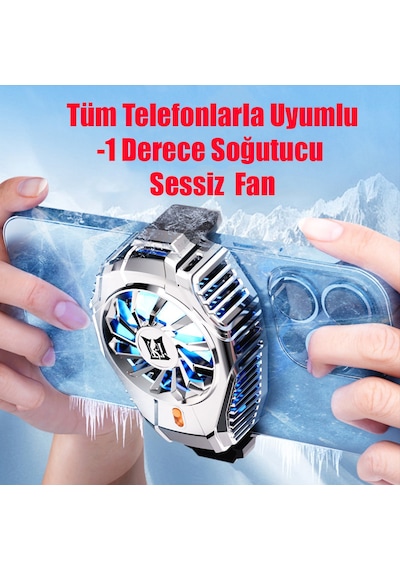 Yüksek Kalite Tüm Telefonlarla Uyumlu Telefon Soğutucu Fan Sessiz
