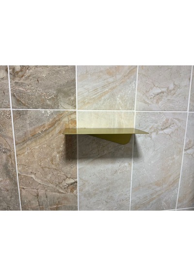 Papyon Metal Duvar Rafı, Dekoratif Gold Gold