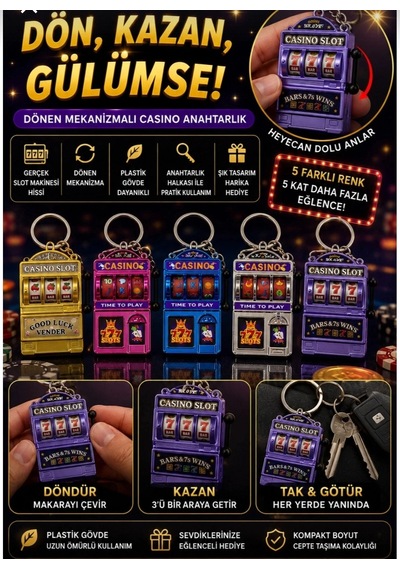 Meyve Makinesi /slot Anahtarlık /çanta Charm