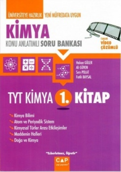 Çap Yayınları Kimya Bilimi 1. Kitap Konu Anlatımlı Soru Bankası