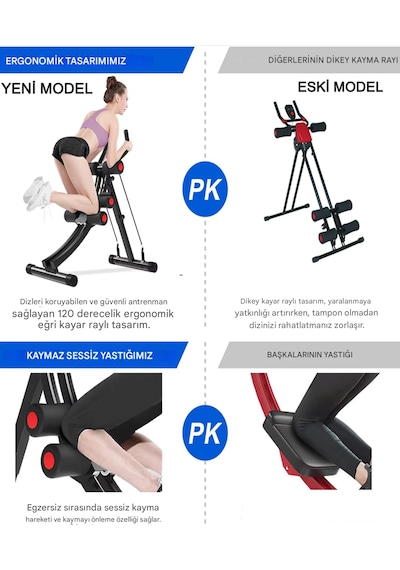 R-mek1 Karın Egzersiz Aleti Ekipmanları Spor Ev Karın Abs Egzersiz Makinesi Egzersiz Mekik Aleti Lcd Ekranlı