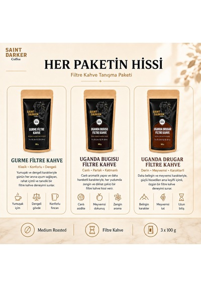 Filtre Kahve Tanışma Paketi 3x100 Gr