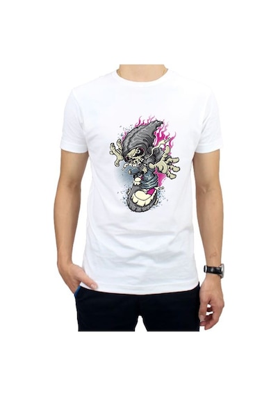 Hidz Skull Kurukafa Kaykay Unisex Tişört Tip 5 001