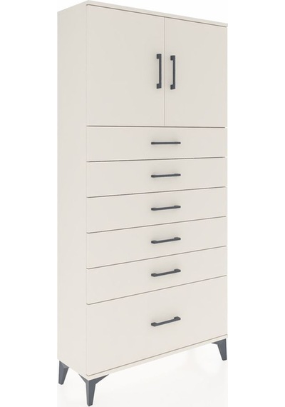 Arges Dolap 2 Raflı 6 Çekmeceli 2 Kapaklı 88x30x182 Aytaşı-ay... Aytaşı