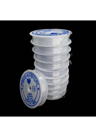 Lastikli Misina Ipi Tesbih ve Bileklik Yapımı Için Esnek Ip 5 Li Paket Çok Renkli