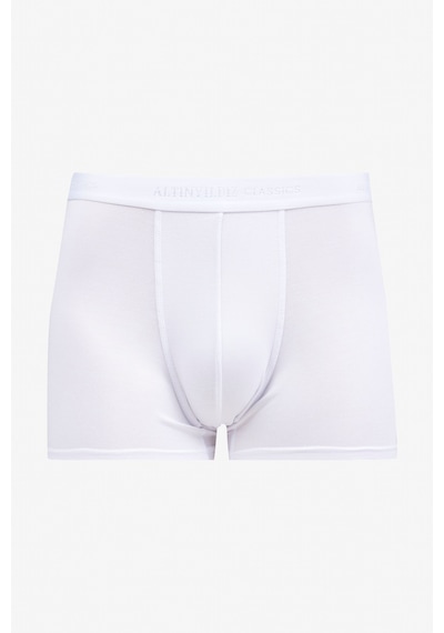 Ac&co Erkek Beyaz Standart Fit Normal Kesim Modal Esnek Boxer-atlet Takımı Beyaz