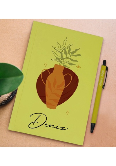 Bk Gift Kişiye Özel İsimli Sarı Sert Kapaklı Defter Ve Tükenmez Kalem Seti, Arkadaşa Hediye, Yeni İş Hediyesi, Doğum Günü Hediyesi-11