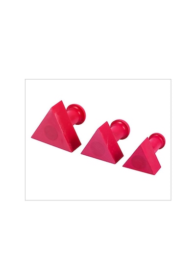 Mühür Kauçuk Alaşım Kırmızı Kaşe Üçgen 35x35