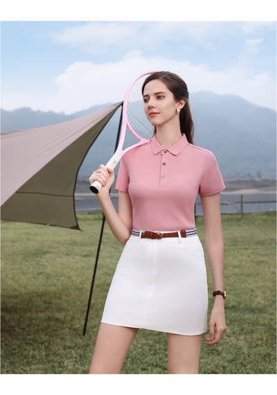 New Performance Premium Polo T-shirt %72,8 Pamuk %27,2 Polyester Pudra