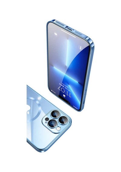 Apple Uyumlu iPhone 13 Pro Max Uyumlu Wireless Şarj Özellikli Sert Pc Zore Riksos Magsafe Kılıf-siyah Siyah -