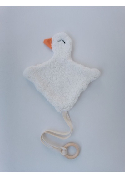 Kışlık Wellsoft Peluş Kuzu Kumaş Bebek Battaniyesi- Çok Amaçlı Minik Kuş Bebek Örtüsü -120x120cm Btn10257 Ekru