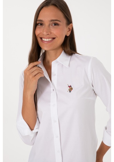 U.s. Polo Assn. Kadın Beyaz Gömlek Basic 50308038-vr013 Beyaz