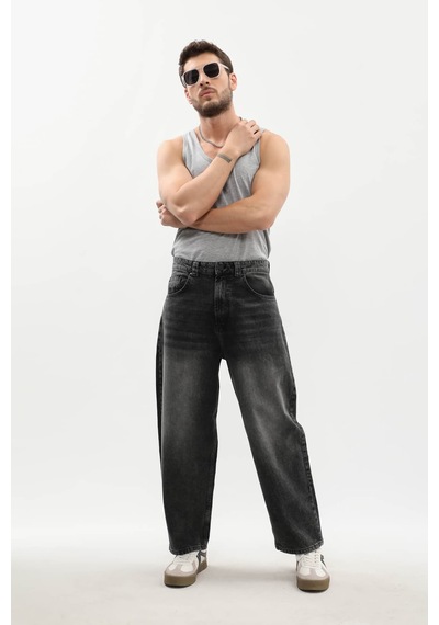 Banny Jeans Erkek Skater Fit Jean Pantolon Antrasit S