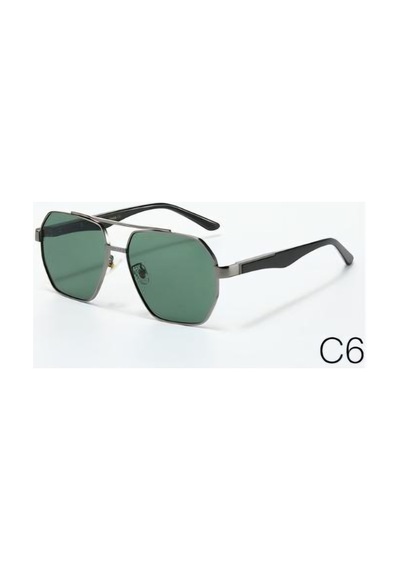 Unisex Metal Çerçeveli Uv400 Korumalı Güneş Gözlüğü Es221 Yeşil - 712254487 Gri